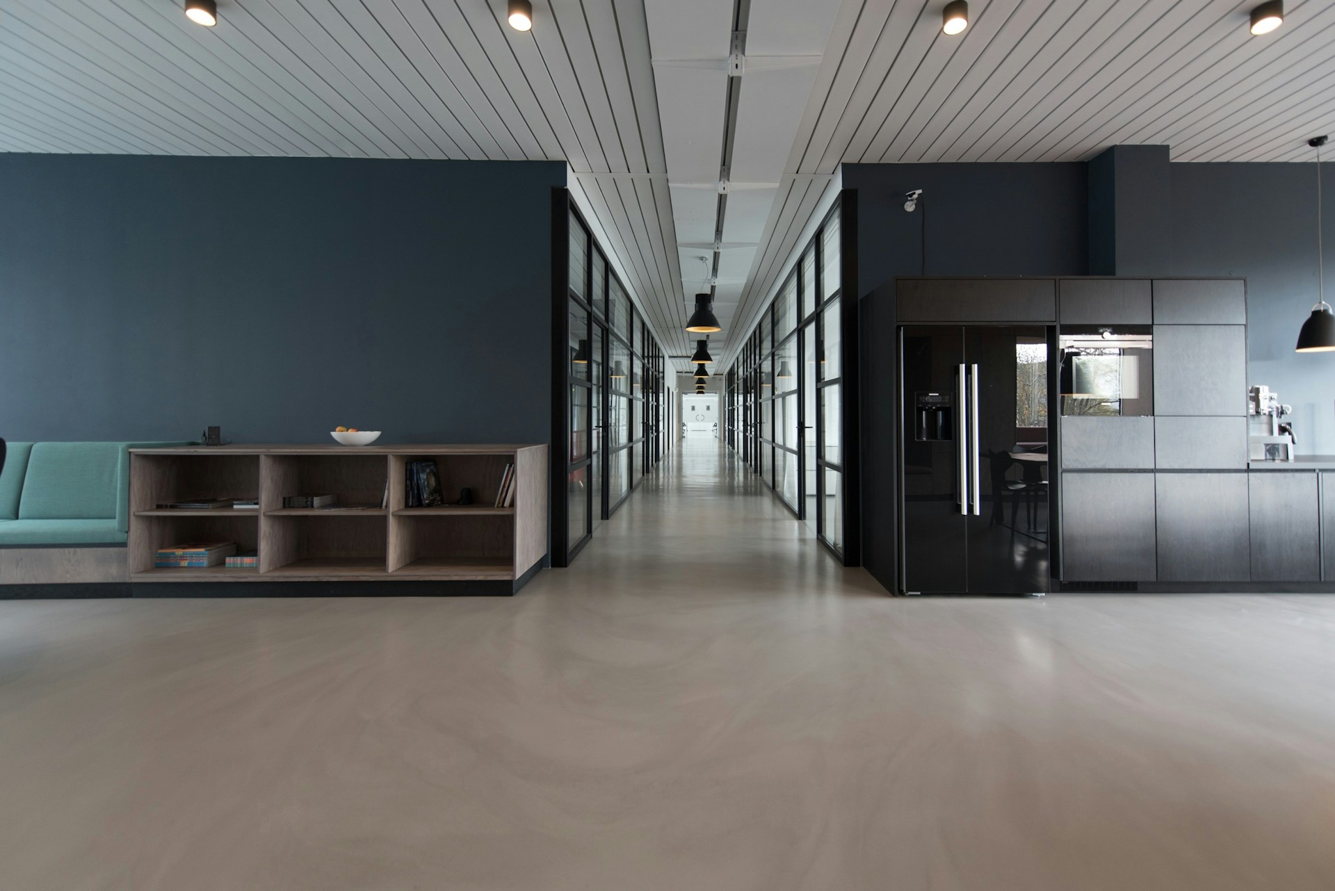 Professional training studio with laptops arranged for a career income workshop