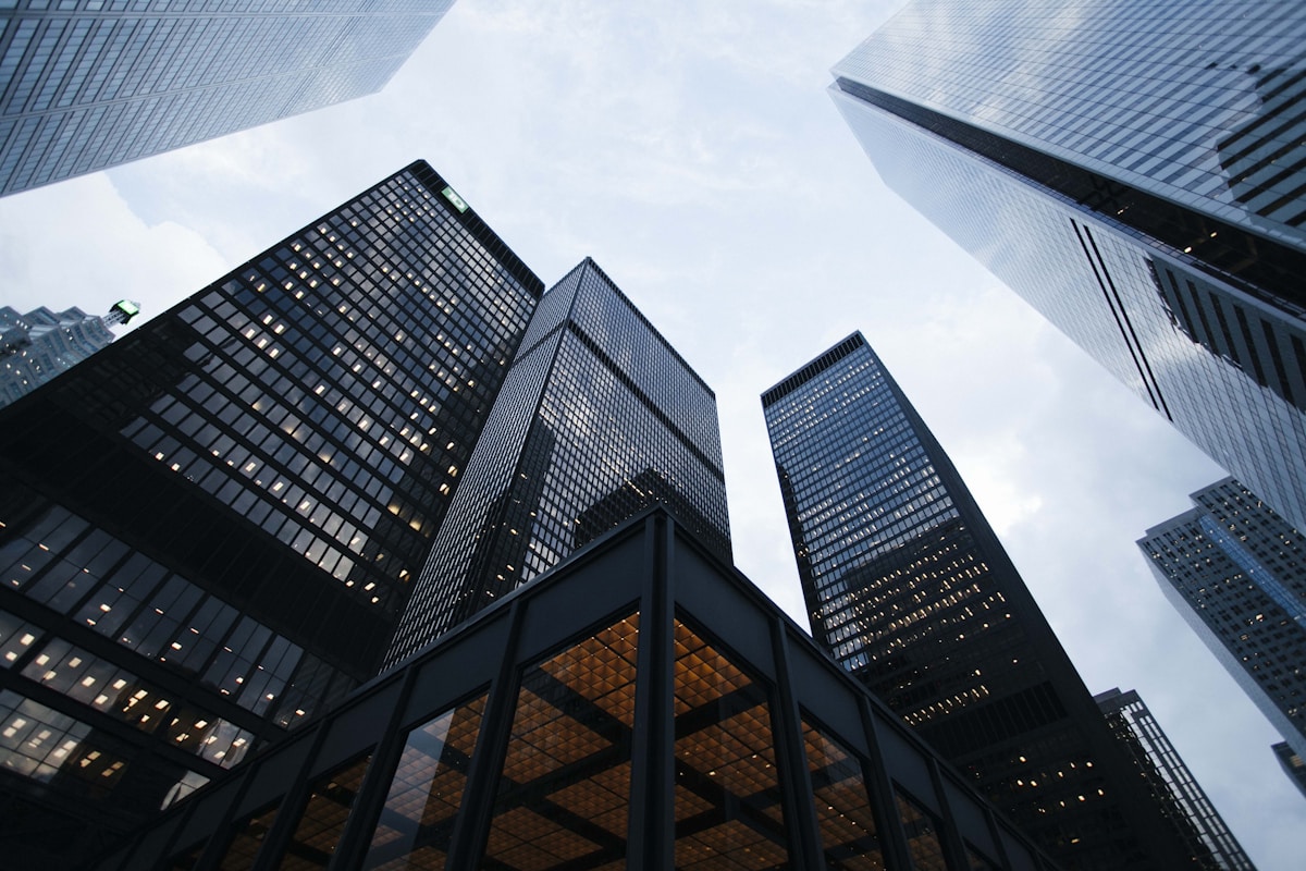 Modern office building in Singapore CBD near Marina Bay